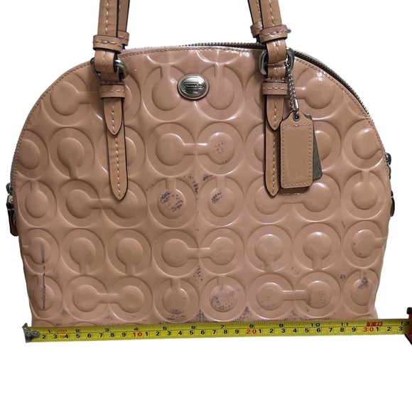Coach signature Debossed Patent Leather Mini Satchel Crossbody bag - Picture 13 of 16